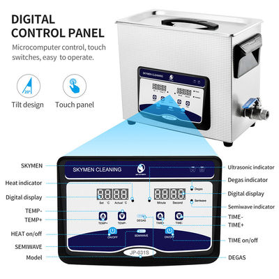 6.5L Digital Timer Benchtop Ultrasonic Cleaner  Machine for Printer Head Kitchen Tools Cleaning
