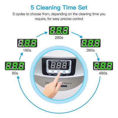 5  Time Settings 2500ml 70W Ultrasonic Cleaner Dental