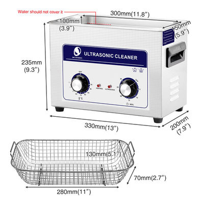 4.5L SUS304 Benchtop Ultrasonic Parts Cleaner Mechanical Timer