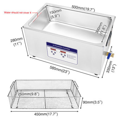 SUS304 22L Skymen 080S Lab Ultrasonic Cleaner For Hardware Fitting
