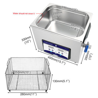 6.5L Commercial Digital Ultrasonic Cleaner SUS 304 Stainless Steel For Metal Parts