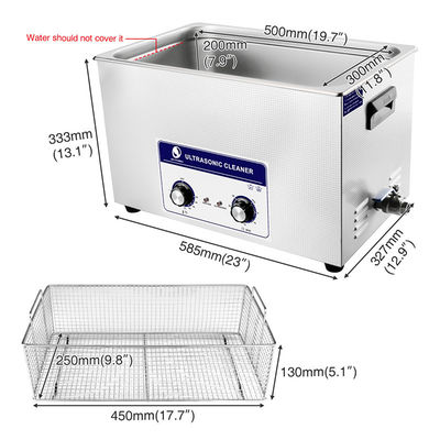 PSE Ultrasonic Bath Cleaner Mechanical 30L 500W Heater Degas SCCP