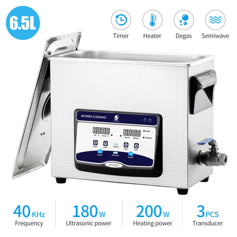6.5L Digital Timer Benchtop Ultrasonic Cleaner  Machine for Printer Head Kitchen Tools Cleaning